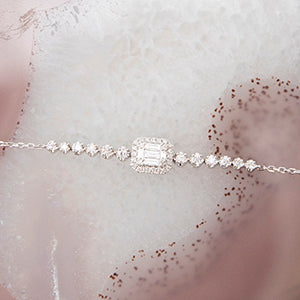 The Elizabeth Baguette and Diamond 18k Deco Bracelet