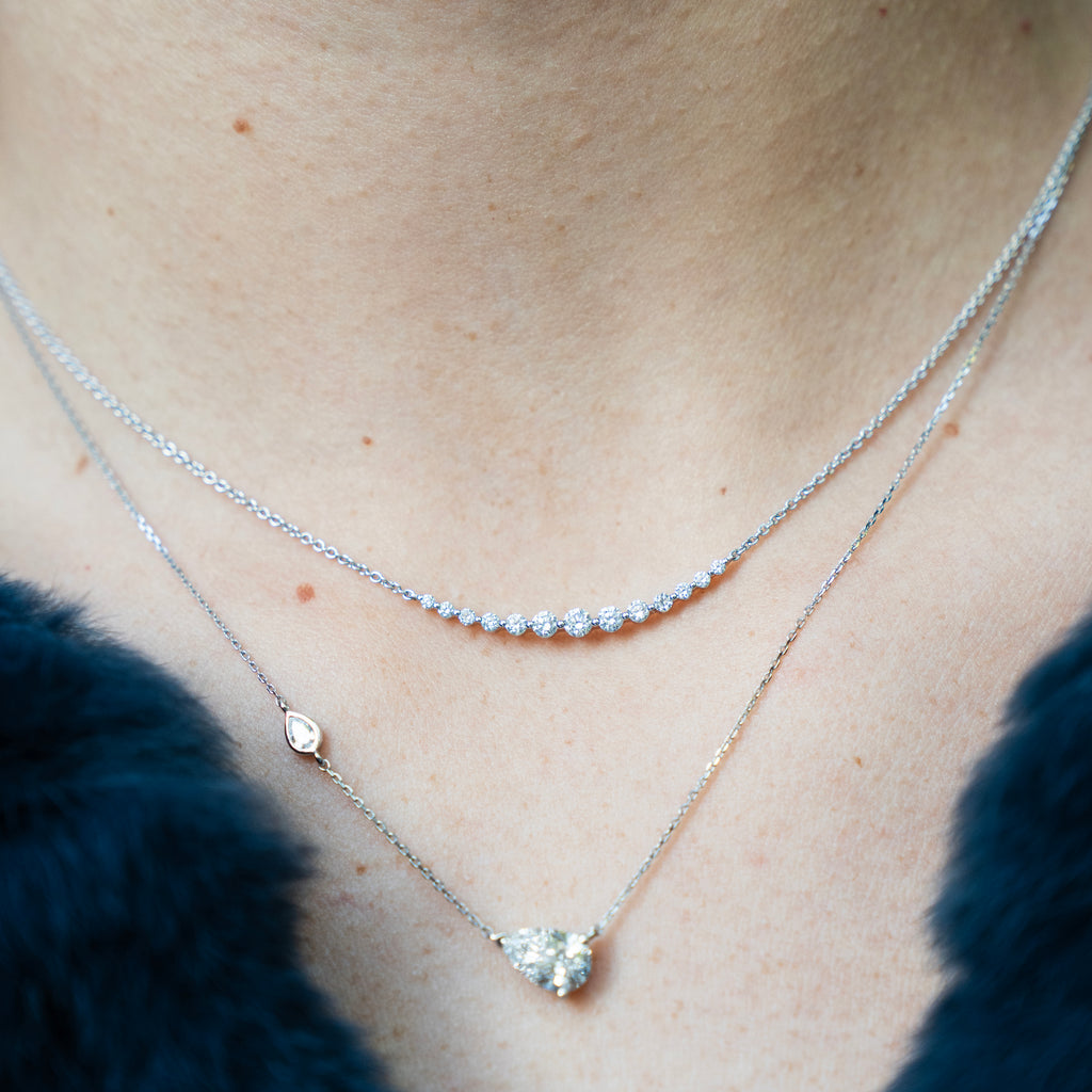 The Anastasia Graduated Diamond Necklace in 18k