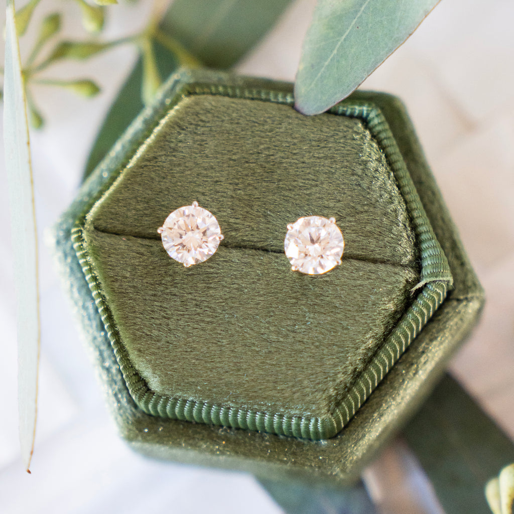 Amber Erin Collection Diamond Studs