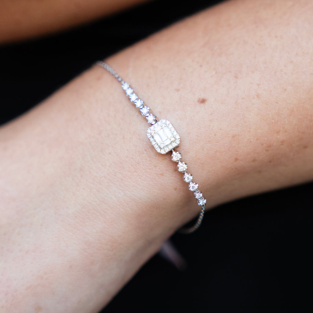 The Elizabeth Baguette and Diamond 18k Deco Bracelet