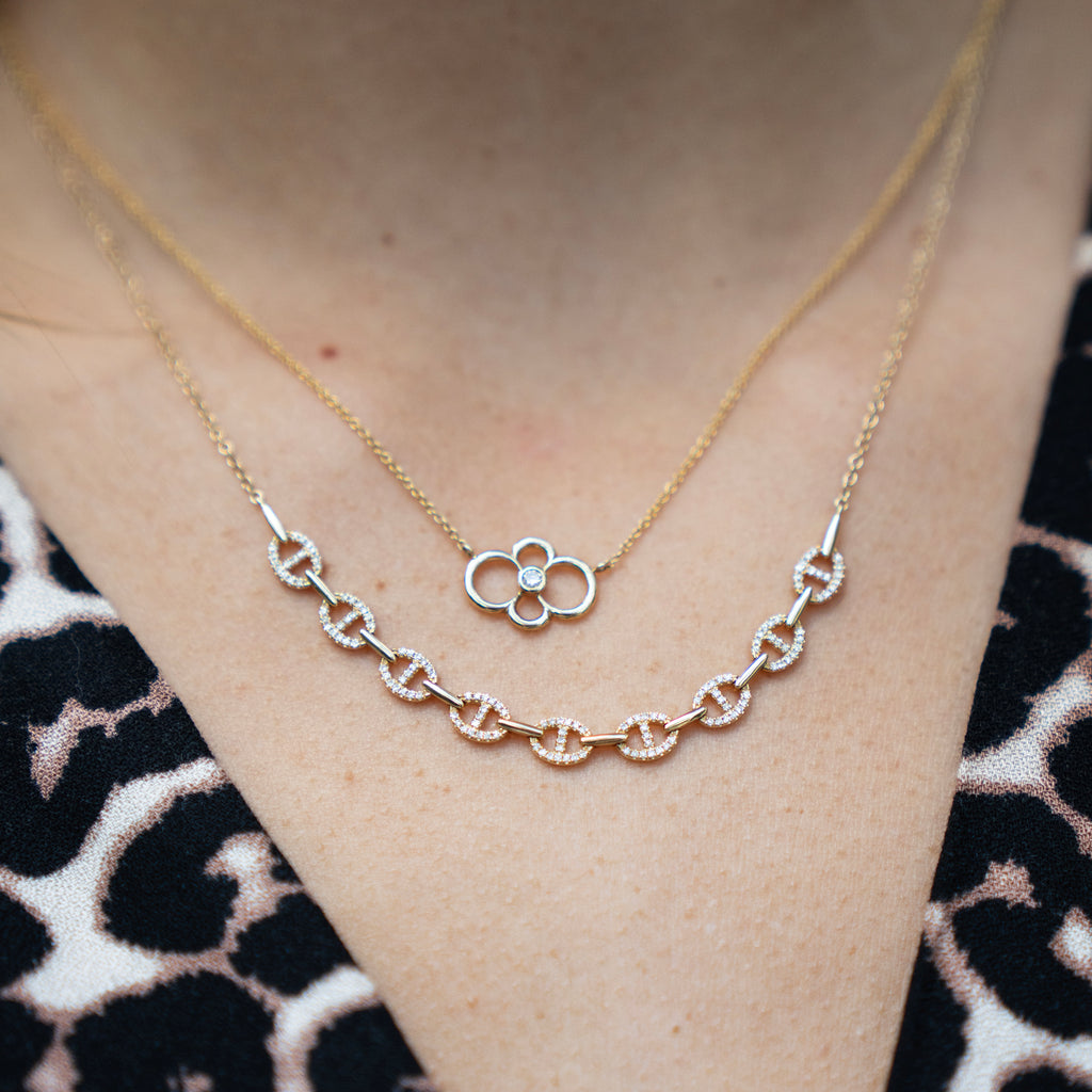 Bespoke Open Floral Diamond Necklace