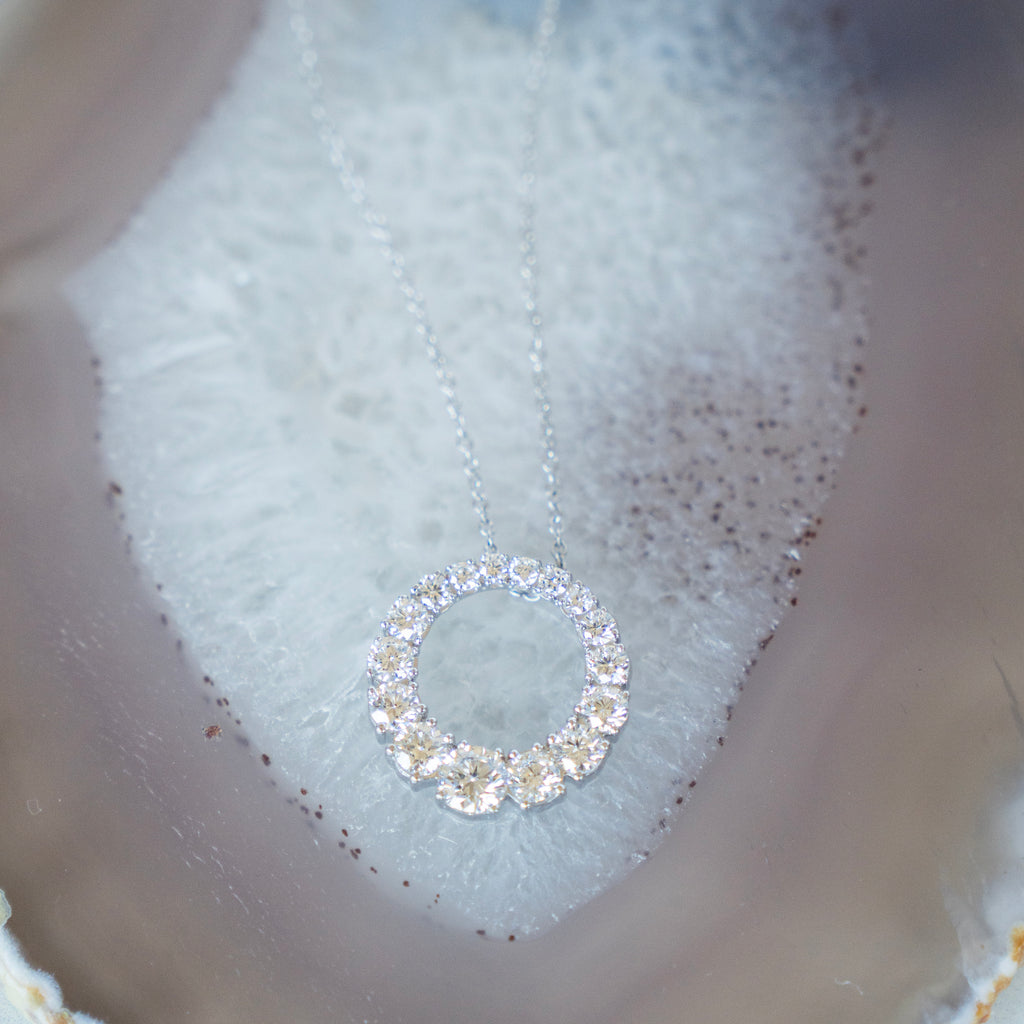 The 2 Carat Graduated Circle Lab Diamond Necklace