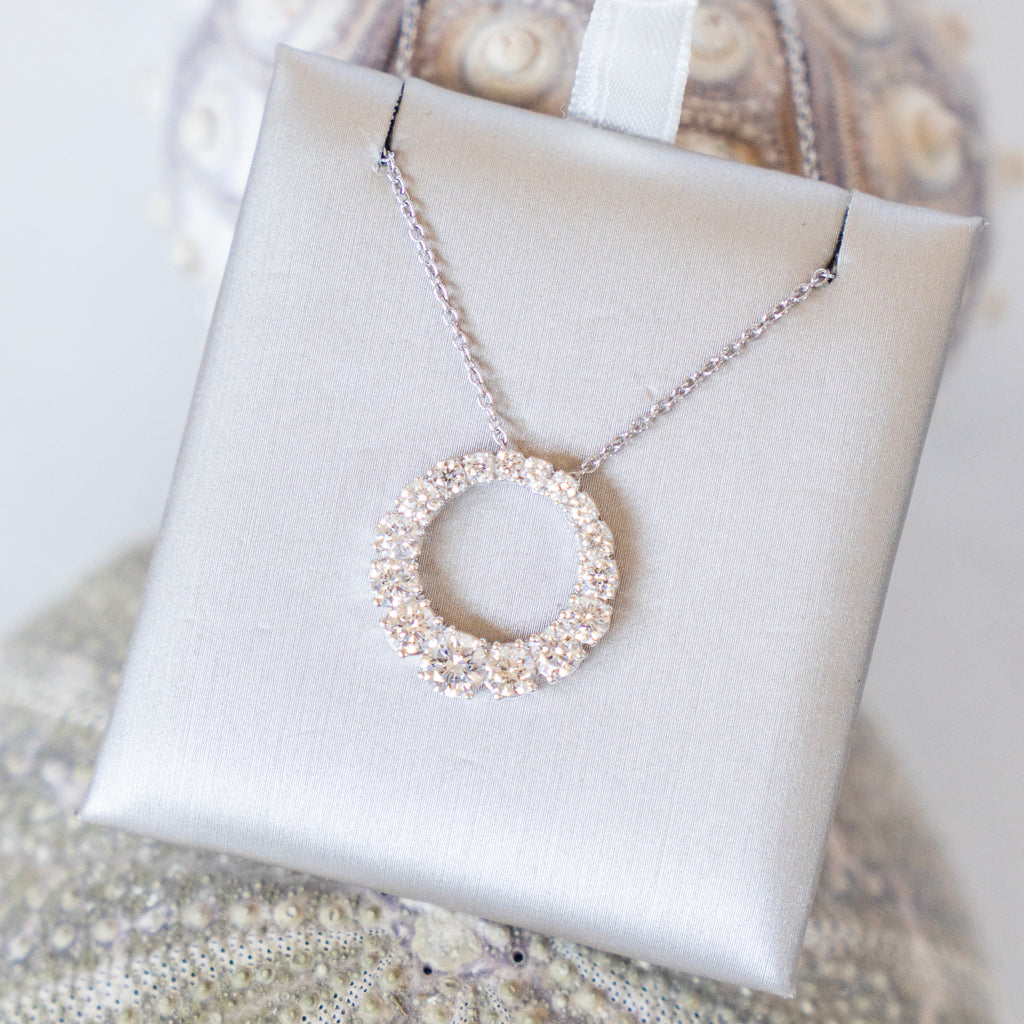 The 2 Carat Graduated Circle Lab Diamond Necklace