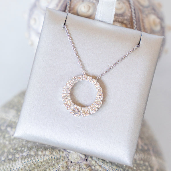 The 2 Carat Graduated Circle Lab Diamond Necklace