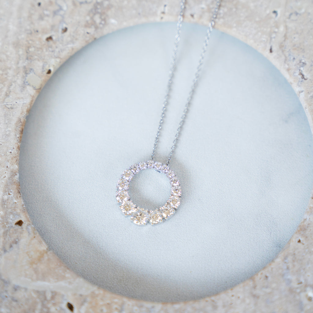 The 2 Carat Graduated Circle Lab Diamond Necklace