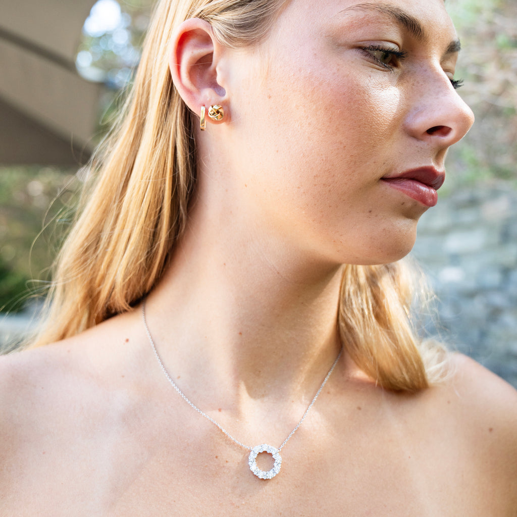 14k Italian Knot Stud Earrings
