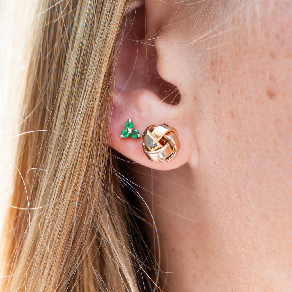 14k Italian Knot Stud Earrings
