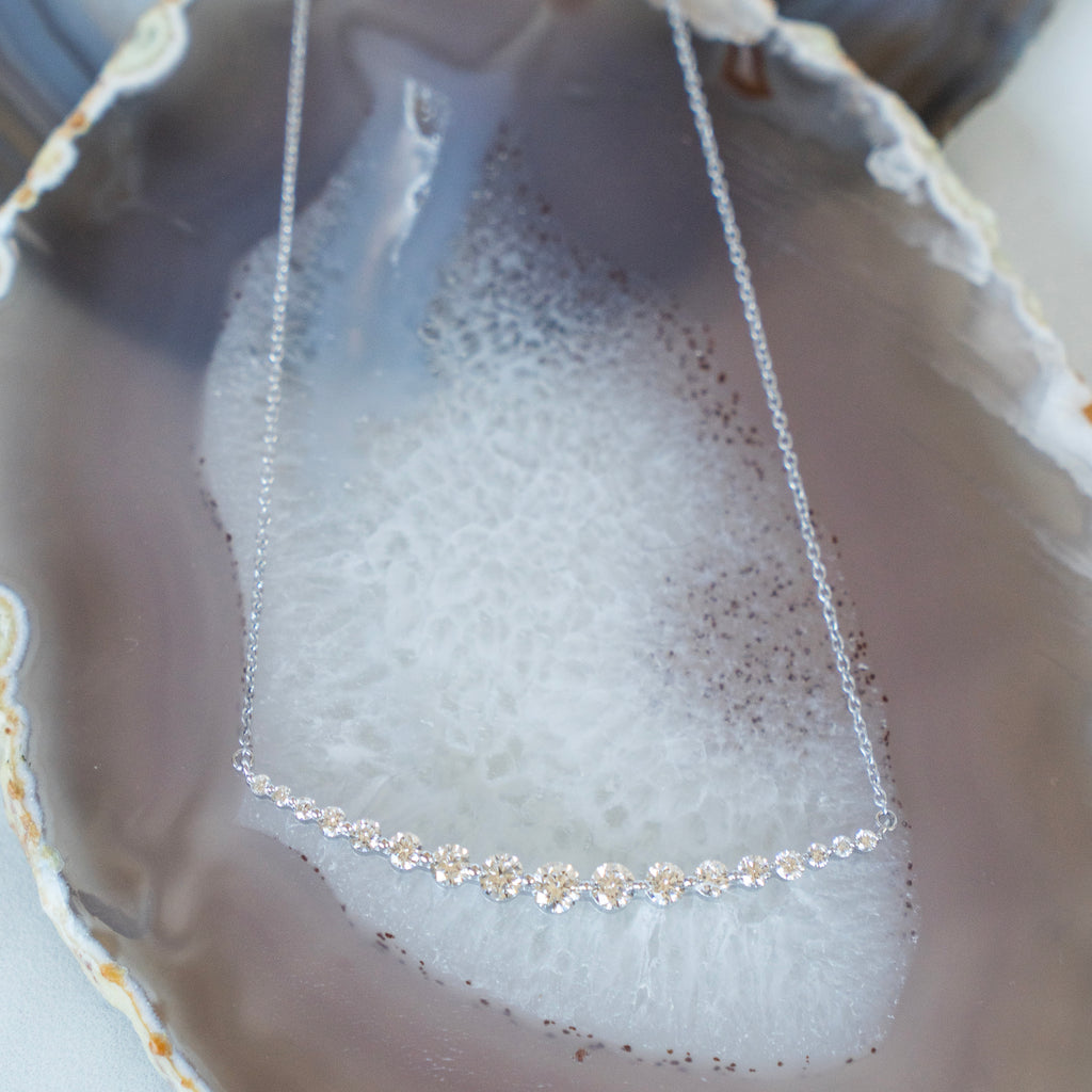 The Madeleine Graduated Curve 2 ct Lab Grown Diamond Necklace