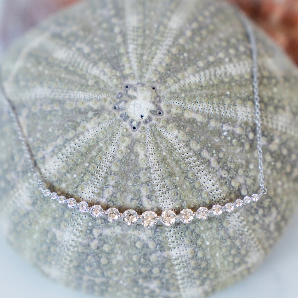 The Madeleine Graduated Curve 2 ct Lab Grown Diamond Necklace