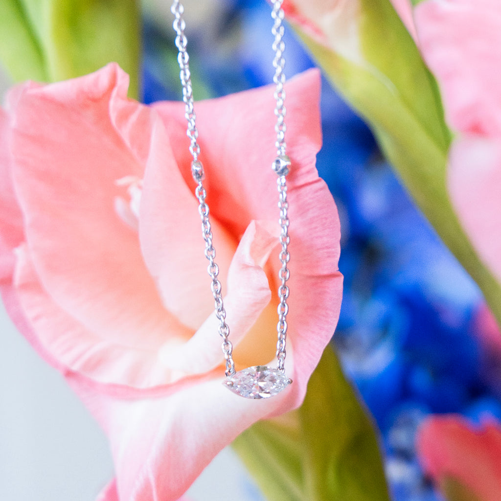Classic Marquise and Diamond by the Yard Necklace