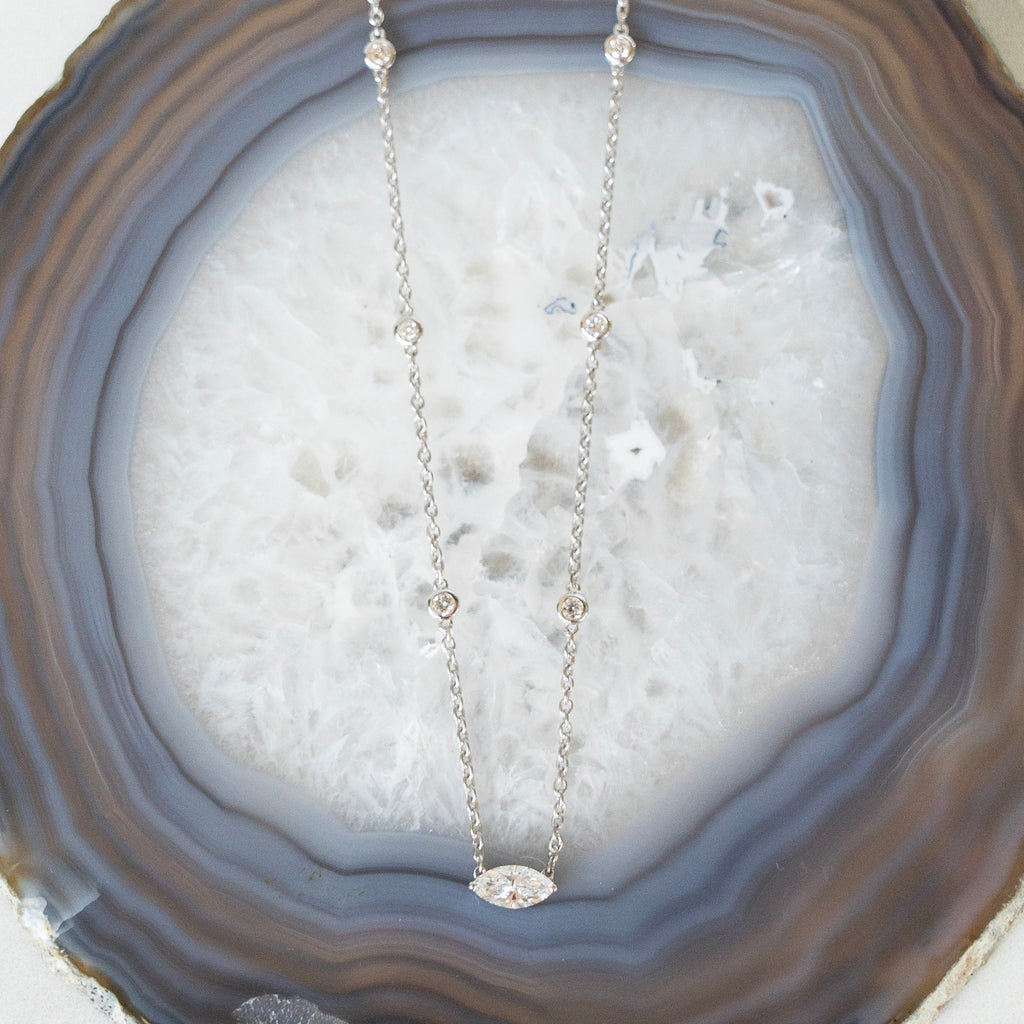 Classic Marquise and Diamond by the Yard Necklace