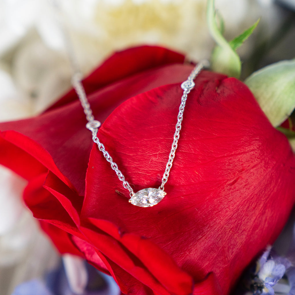 Classic Marquise and Diamond by the Yard Necklace