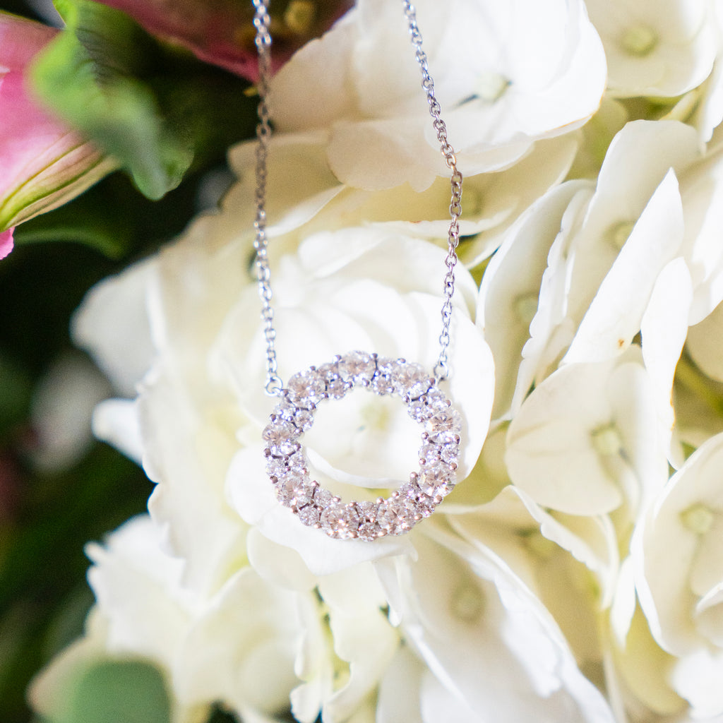 The Bella Mosaic Circle Lab Diamond Necklace