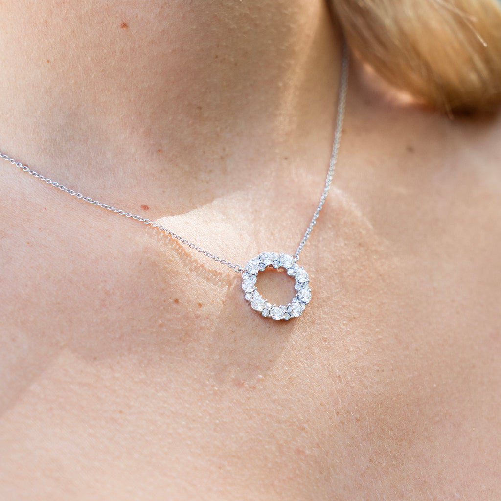 The Bella Mosaic Circle Lab Diamond Necklace