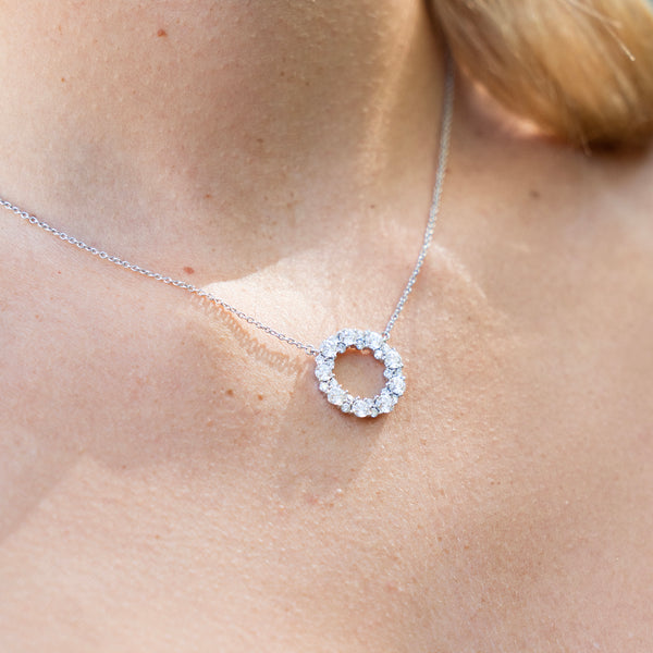 The Bella Mosaic Circle Lab Diamond Necklace