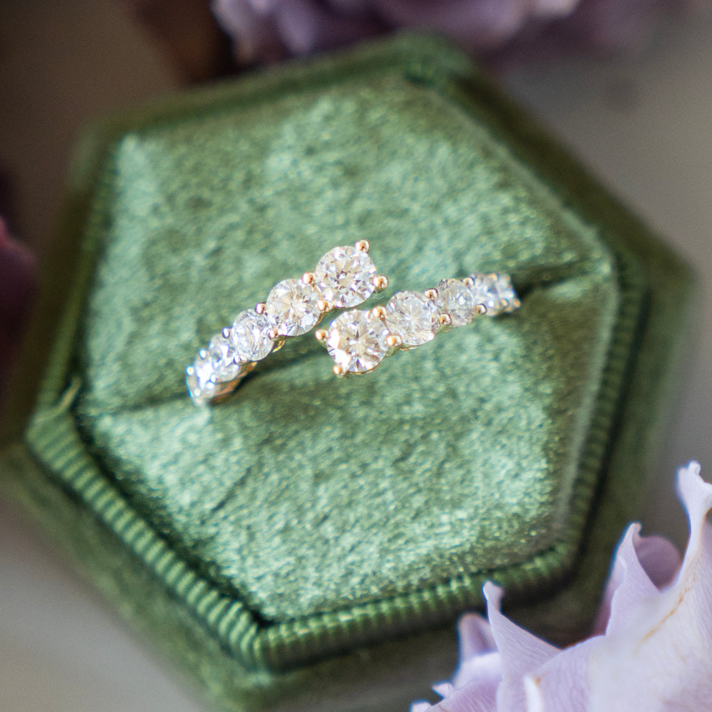 The Olivia Ring set in 14k Yellow Gold