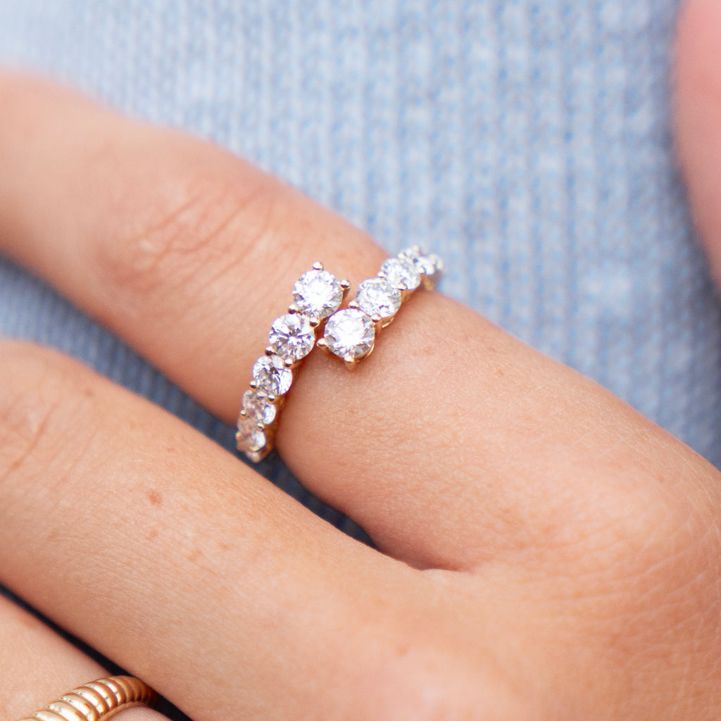 The Olivia Ring set in 14k Yellow Gold