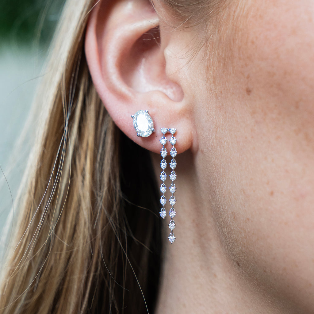 Double Diamond Swing Earrings