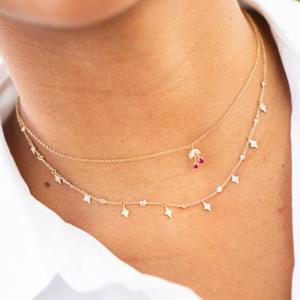 Diamond Constellation Choker in 14k Yellow Gold
