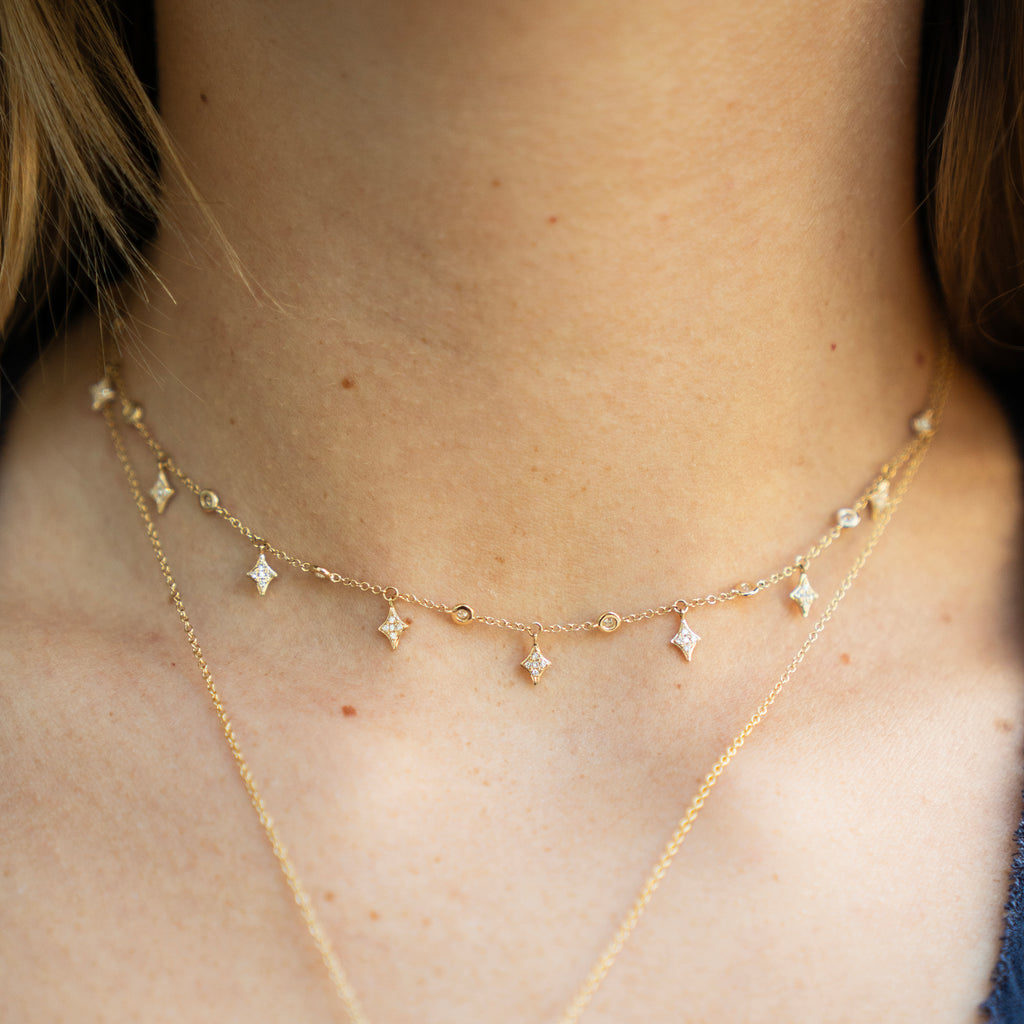 Diamond Constellation Choker in 14k Yellow Gold