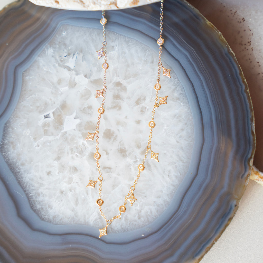 Diamond Constellation Choker in 14k Yellow Gold
