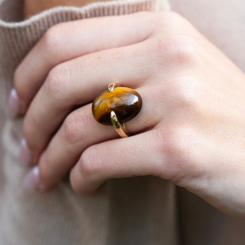 Architectural Tigers Eye Ring