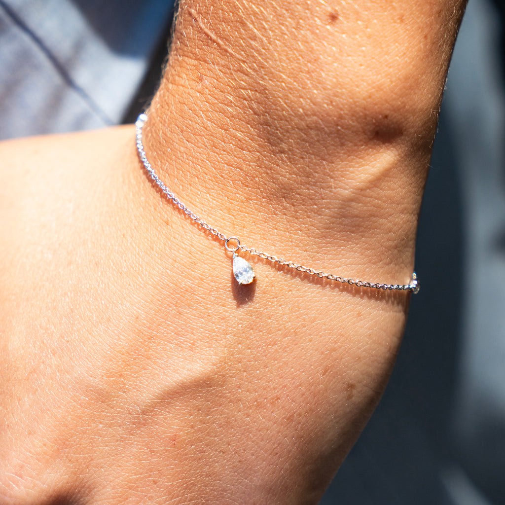 The Gabrielle Lab Diamond Bracelet in Solid 14k White Gold