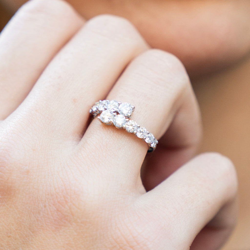 The Olivia Ring set in 14k White Gold