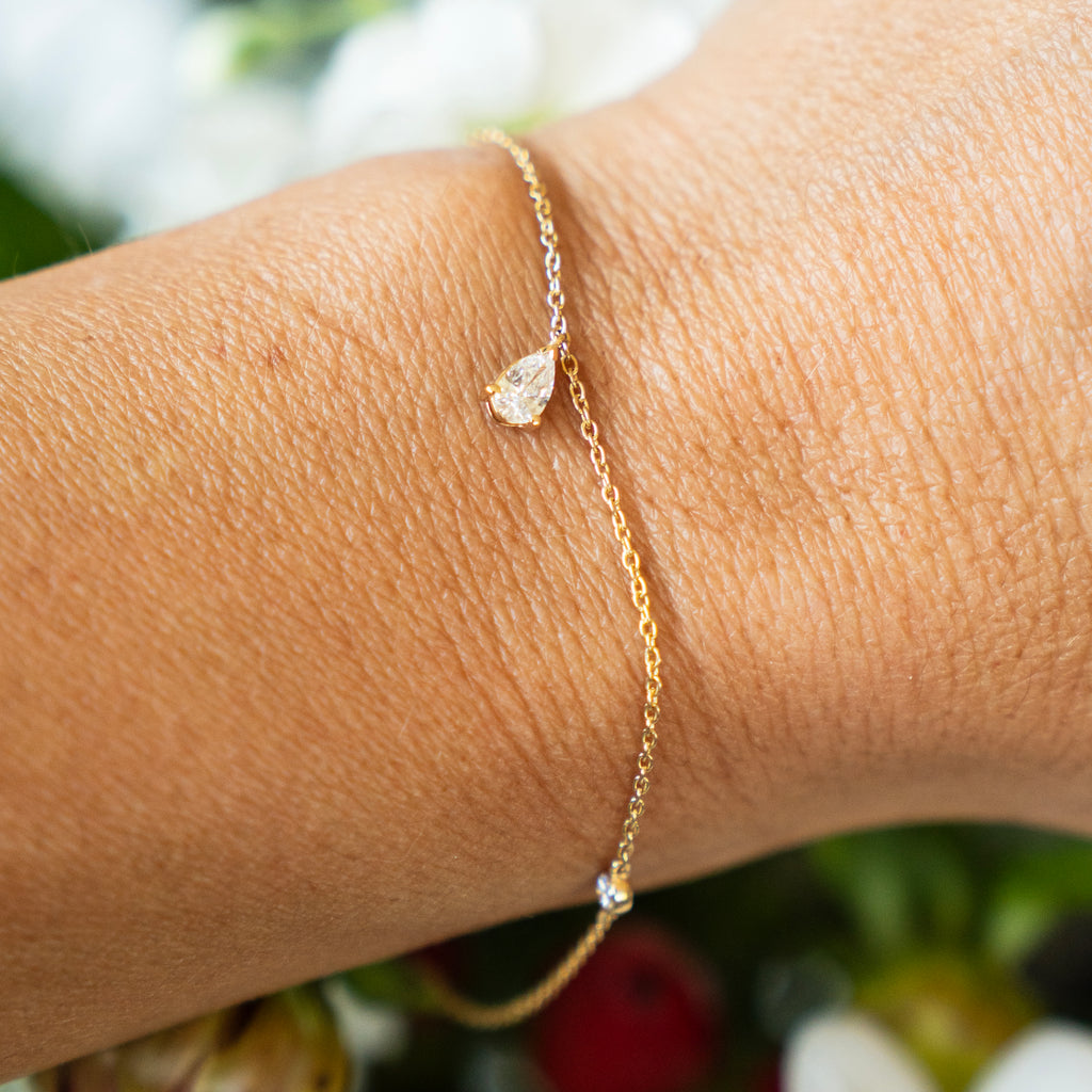 The Gabrielle Lab Diamond Bracelet in Solid 14k Yellow Gold