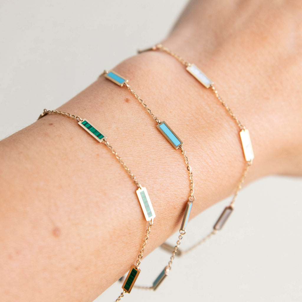 Mother of Pearl Station Bracelet