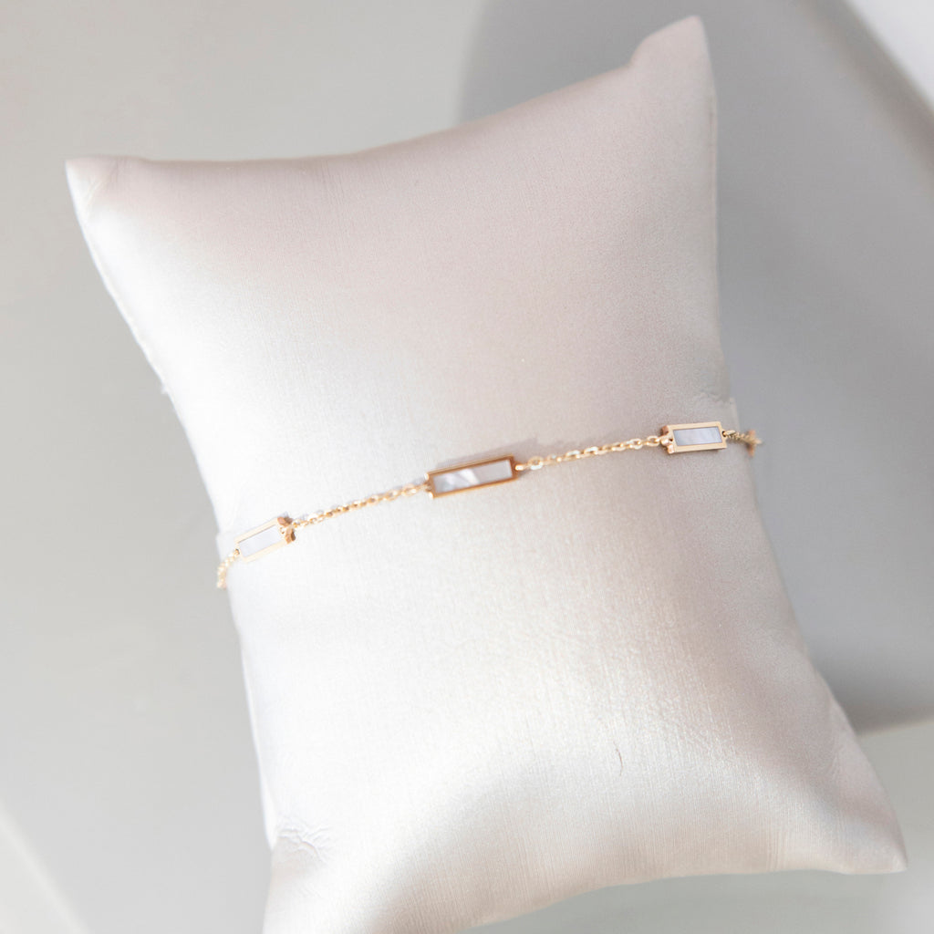 Mother of Pearl Station Bracelet