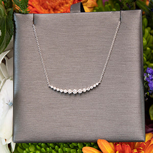 The Anastasia Graduated Diamond Necklace in 18k
