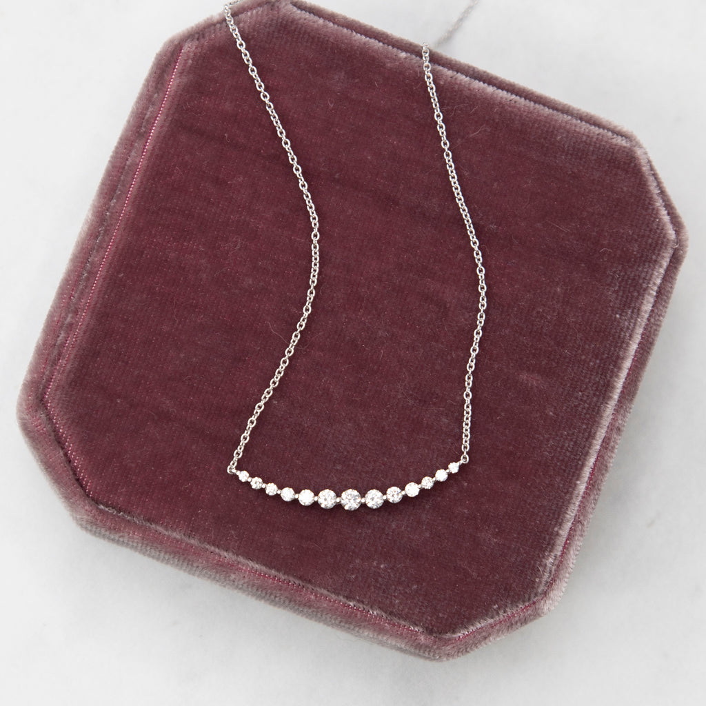 The Anastasia Graduated Diamond Necklace in 18k