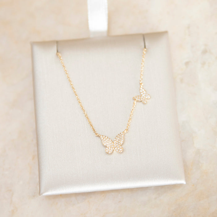 Diamond Butterfly Necklace