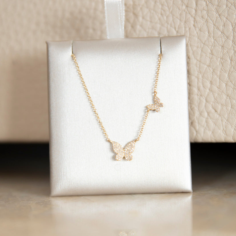 Diamond Butterfly Necklace