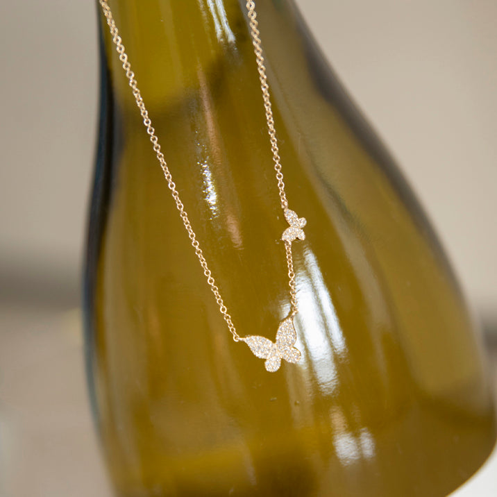 Diamond Butterfly Necklace