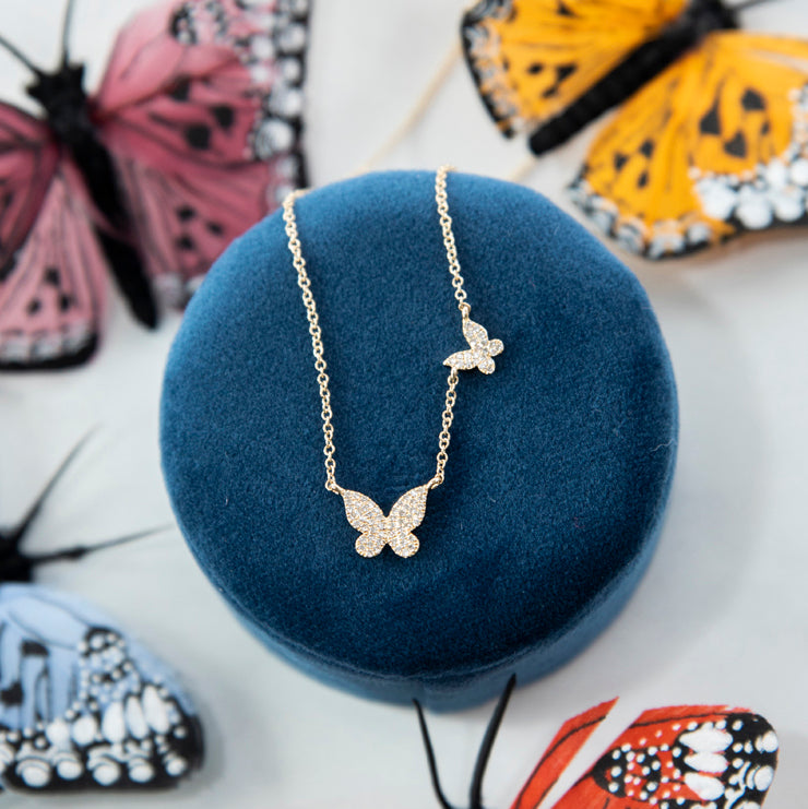Diamond Butterfly Necklace