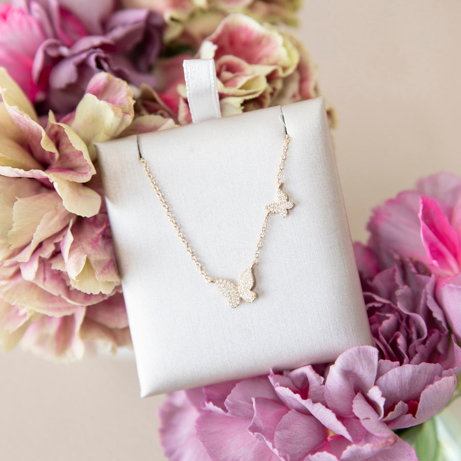 Diamond Butterfly Necklace
