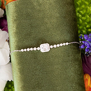 The Elizabeth Baguette and Diamond 18k Deco Bracelet