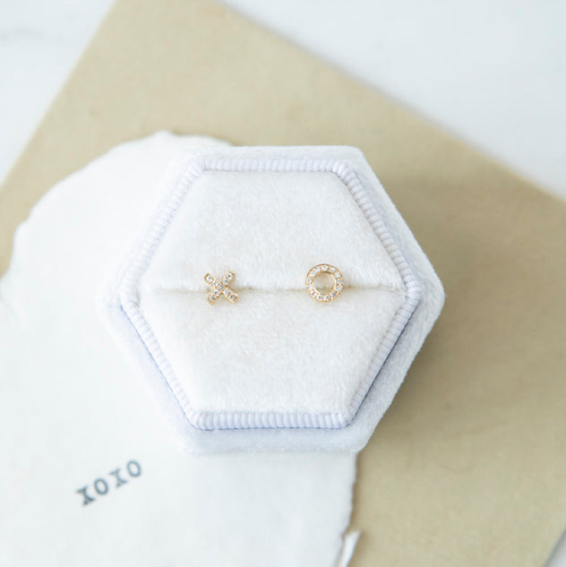 XO Diamond Studs