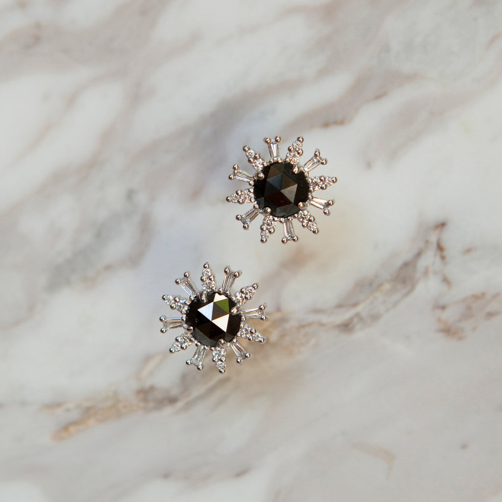 Black Diamond Supernova Stud Earrings