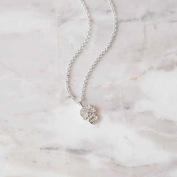 Diamond Pave Skull Necklace