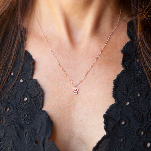 Diamond Pave Skull Necklace