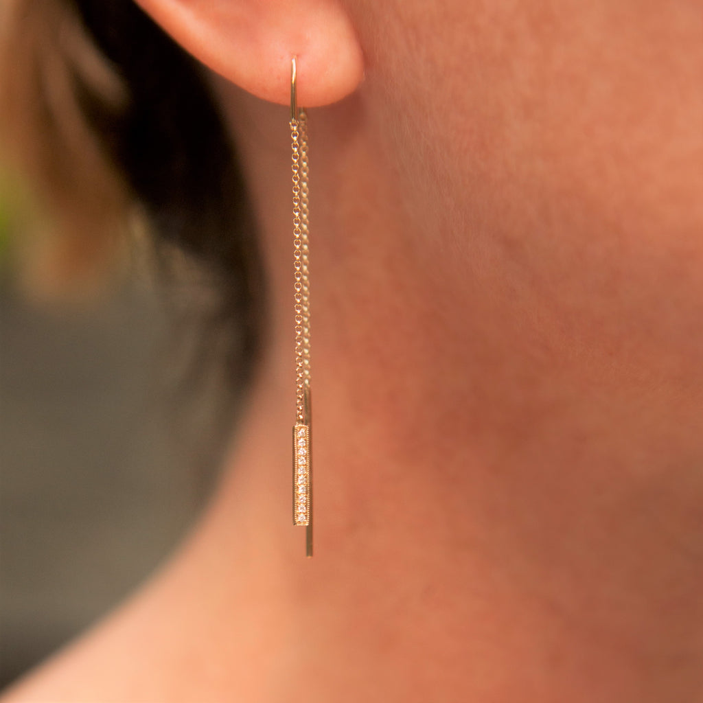Diamond Threader Earrings