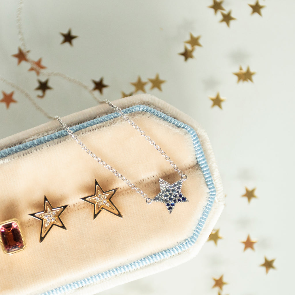 Ombre Sapphire Star Necklace