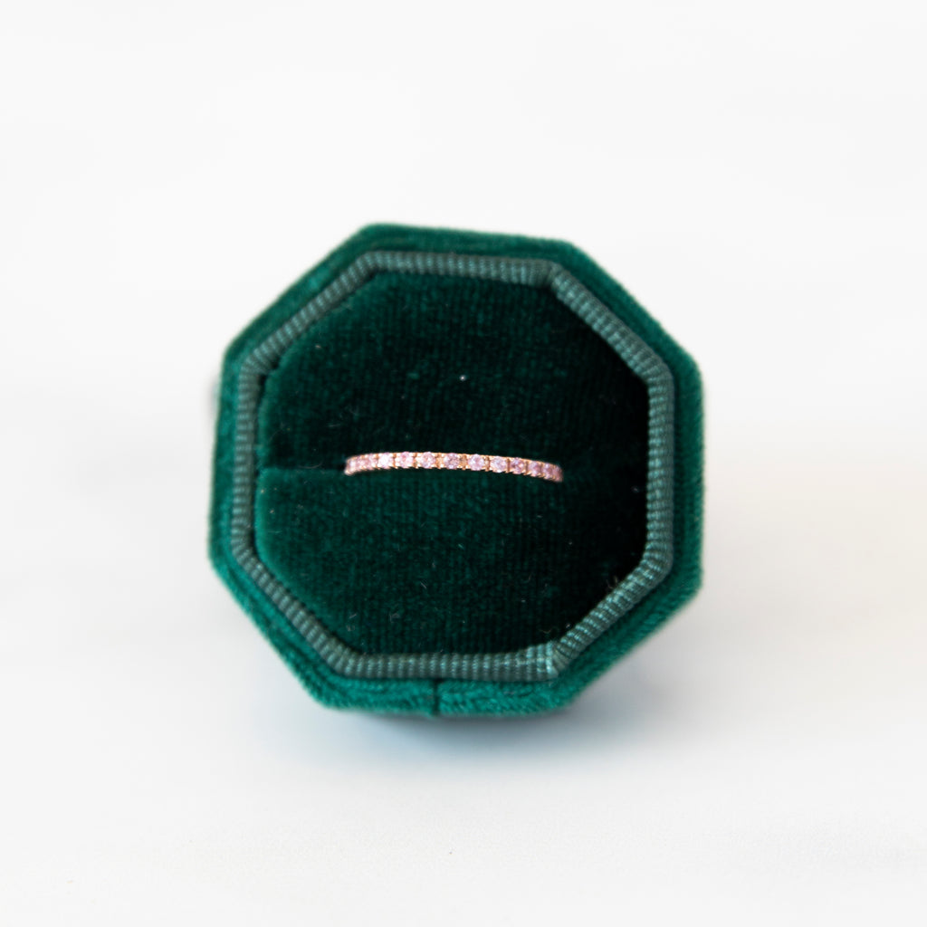 Pink Sapphire Eternity Band in 14k Rose Gold