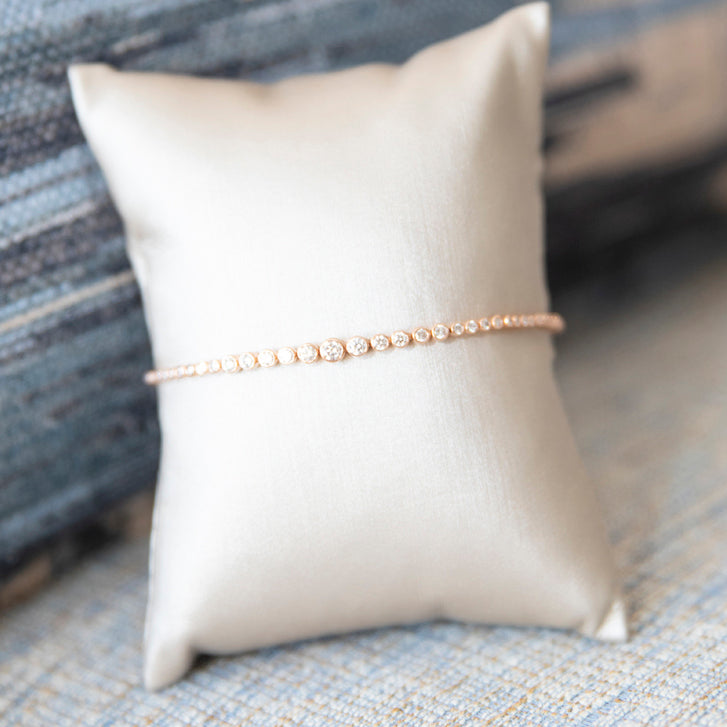 The Catherine Diamond Tennis Bracelet in Rose Gold