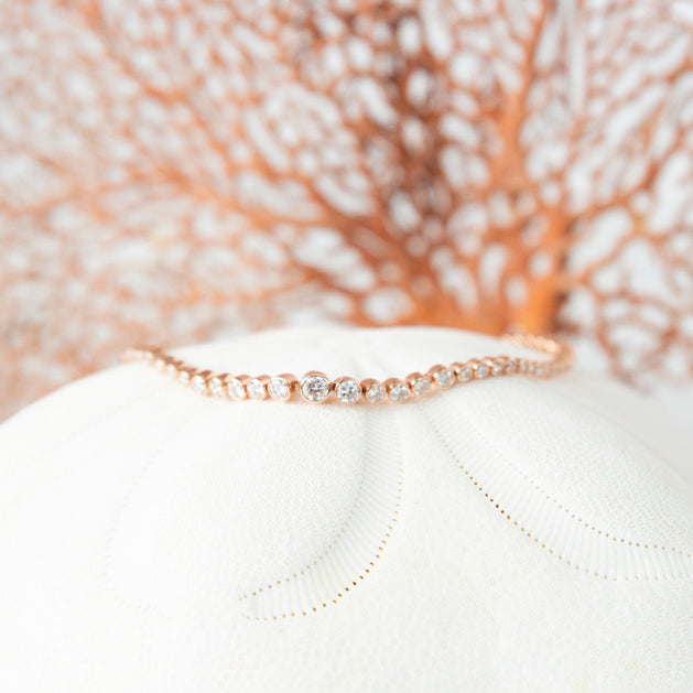 The Catherine Diamond Tennis Bracelet in Rose Gold