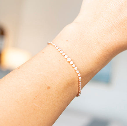 The Catherine Diamond Tennis Bracelet in Rose Gold