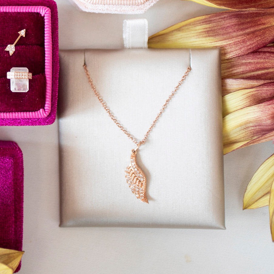 Angel Wing Diamond Necklace